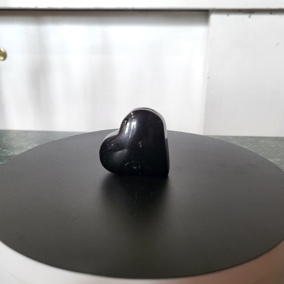 Other - Black Obsidian Heart Crystal Palmstone